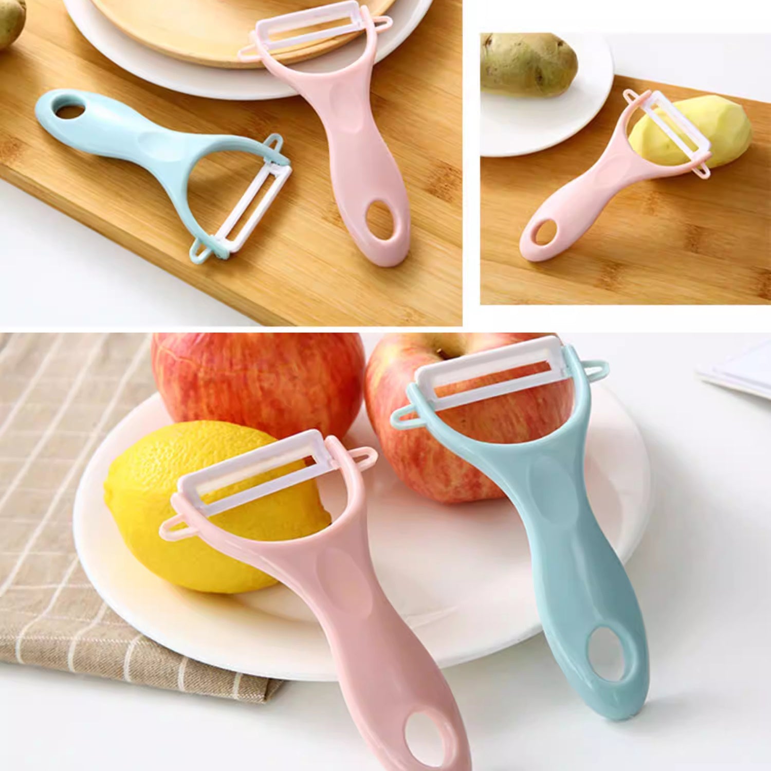 Opsticle Manual Vegetable Peeler with Stainless Steel Blade for Kitchen Use